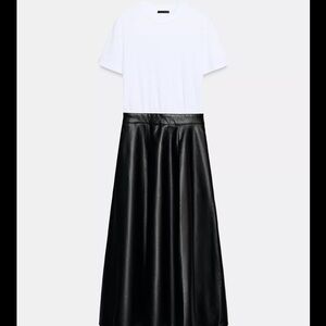 Zara Black A-Line Skirt
